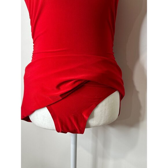Norma Kamali Sleeveless Pickleball Mini Dress in Tiger Red Small New Womens - Picture 8 of 15